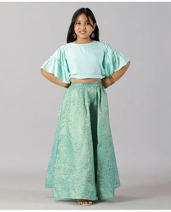 Buy Multi Color Satin Printed Lily Straight Ita Choli And Lehenga Set For  Women by Tarini Vij Online at Aza Fashions.