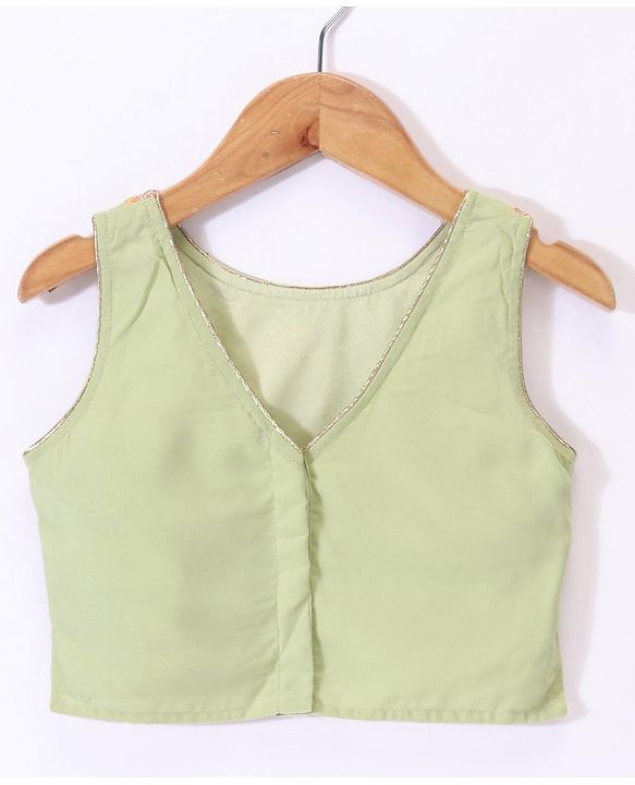 Babyhug Woven Sleeveless Choli With Lehenga & Dupatta Embroidery & Sequine Detailing - Green