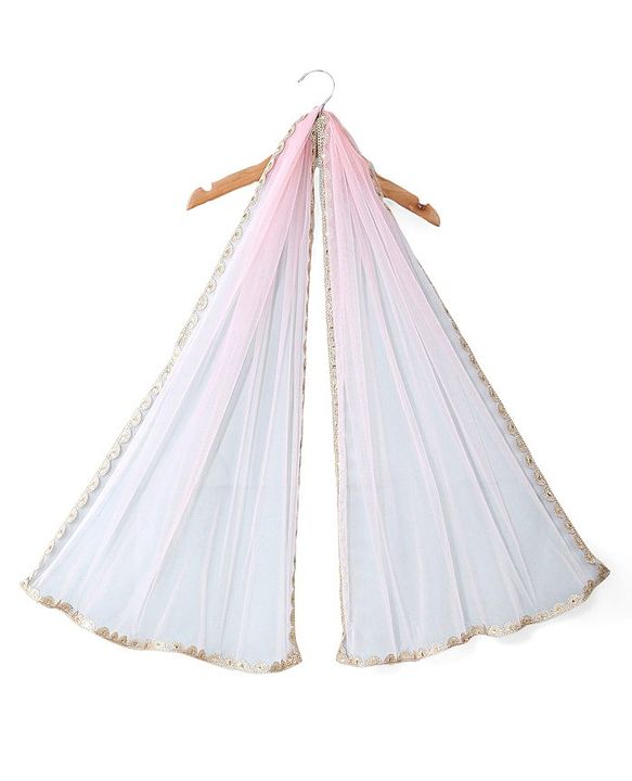 Babyhug Sleeveless Embroidered Choli with Embroidered Lehenga and Dupatta - Pink