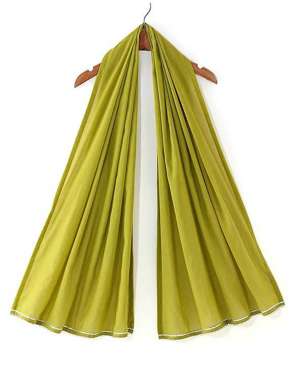 Babyhug Cotton Woven Half Sleeves Choli & Lehenga Set with Dupatta Floral Printed - Green