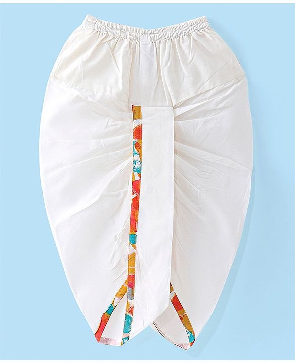 Babyhug 100% Cotton Woven Full Sleeves Kurta & Pyjama Set With Kite Print -White