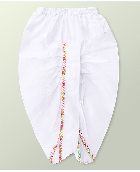 Babyhug 100% Cotton Woven Full Sleeve Abstract Print Kurta & Dhoti Set - Multicolour