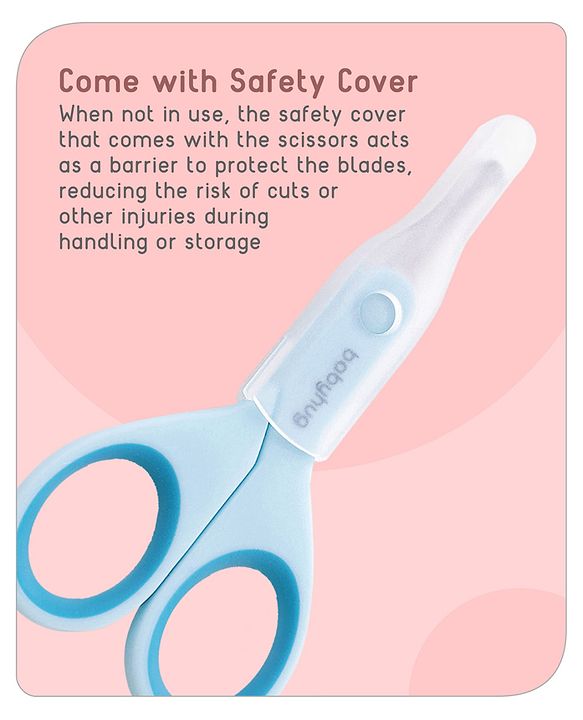 Babyhug Baby Nail Scissors with Safety Cover - Blue