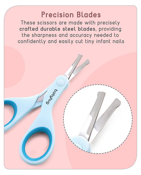 Babyhug Baby Nail Scissors with Safety Cover - Blue