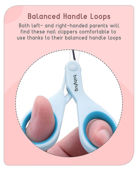 Babyhug Baby Nail Scissors with Safety Cover - Blue