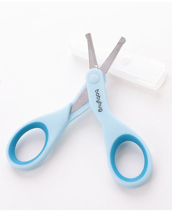 Babyhug Baby Nail Scissors with Safety Cover - Blue