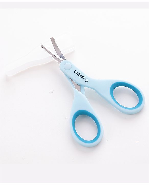 Babyhug Baby Nail Scissors with Safety Cover - Blue