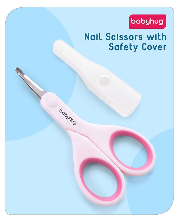 Babyhug Baby Nail Scissors with Safety Cover - Blue
