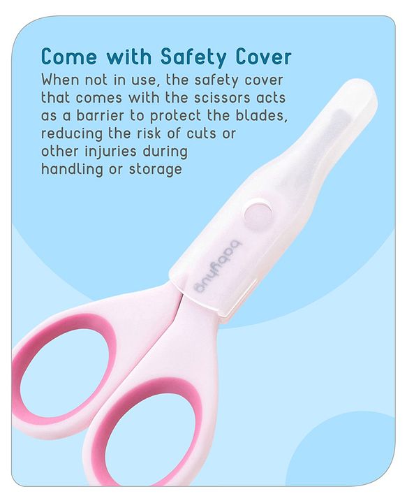Babyhug Baby Nail Scissors with Safety Cover - Blue