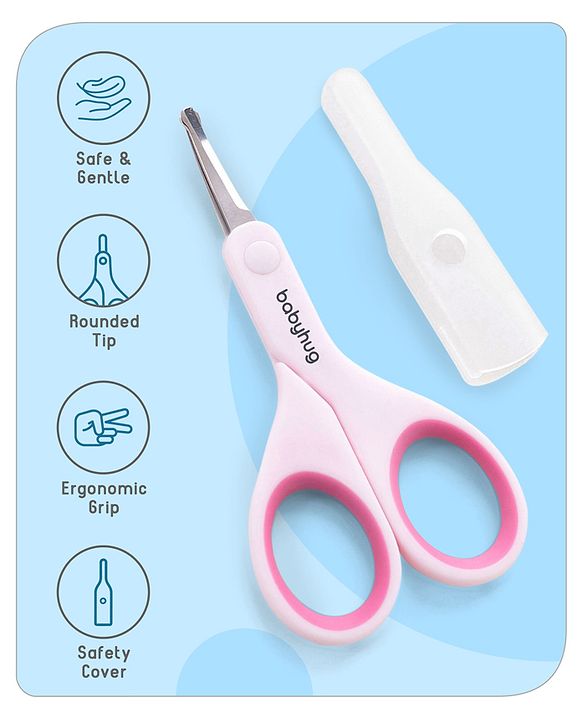 Babyhug Baby Nail Scissors with Safety Cover - Blue