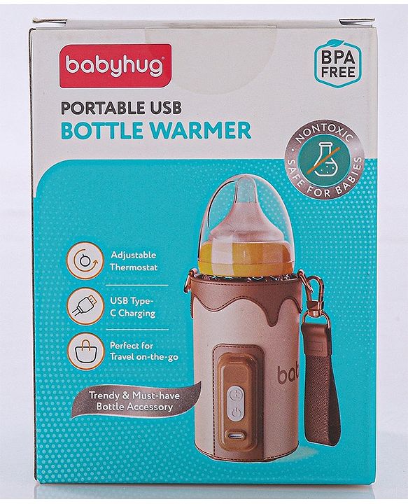 Babyhug Portable Bottle Warmer - Brown