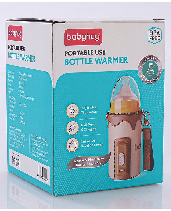 Babyhug Portable Bottle Warmer - Brown