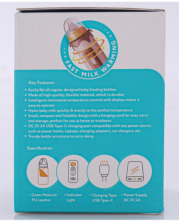 Babyhug Portable Bottle Warmer - Brown