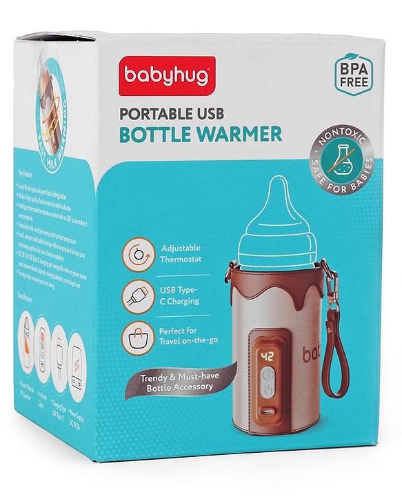 Babyhug Portable Bottle Warmer - Brown