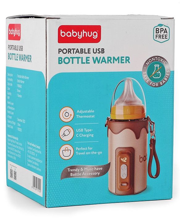 Babyhug Portable Bottle Warmer - Brown