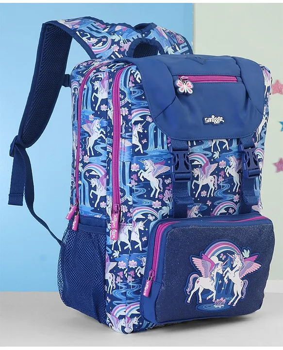 Flipkart.com | Smiggle Lunar Backpack with Three Zipped Compartments |  Unicorn Print Waterproof School Bag - School Bag