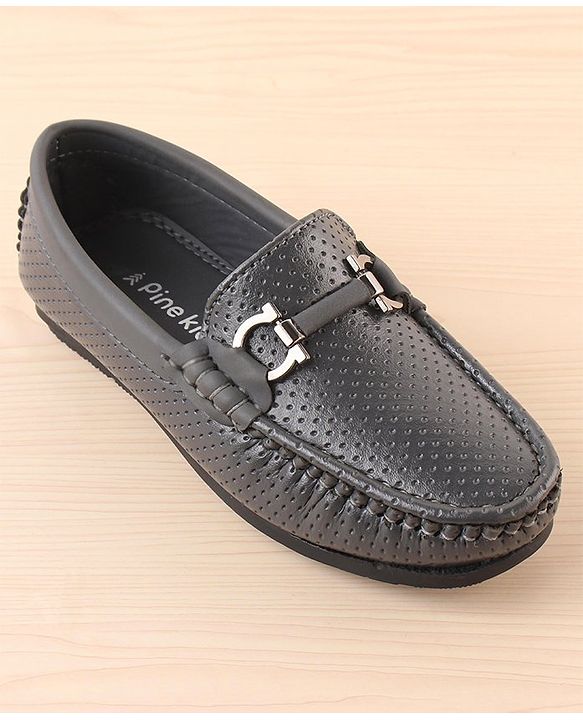Pine Kids Slip On Party Wear Loafers - Grey