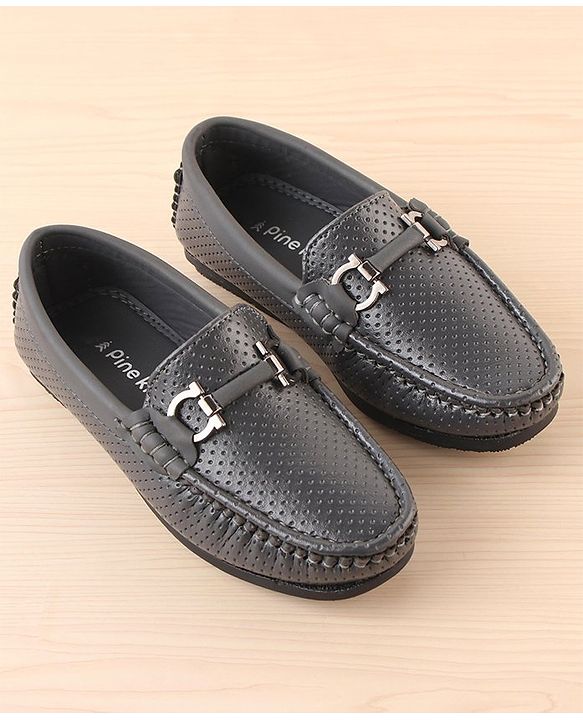 Pine Kids Slip On Party Wear Loafers - Grey