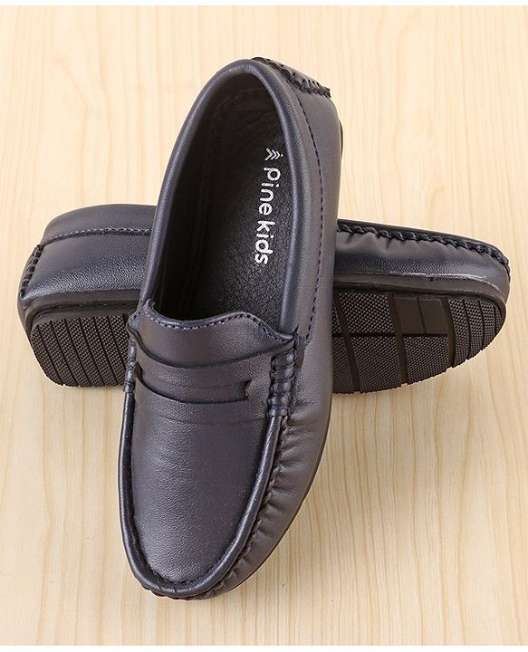 Pine Kids Slip On Round Toe Party Wear Loafers - Brown