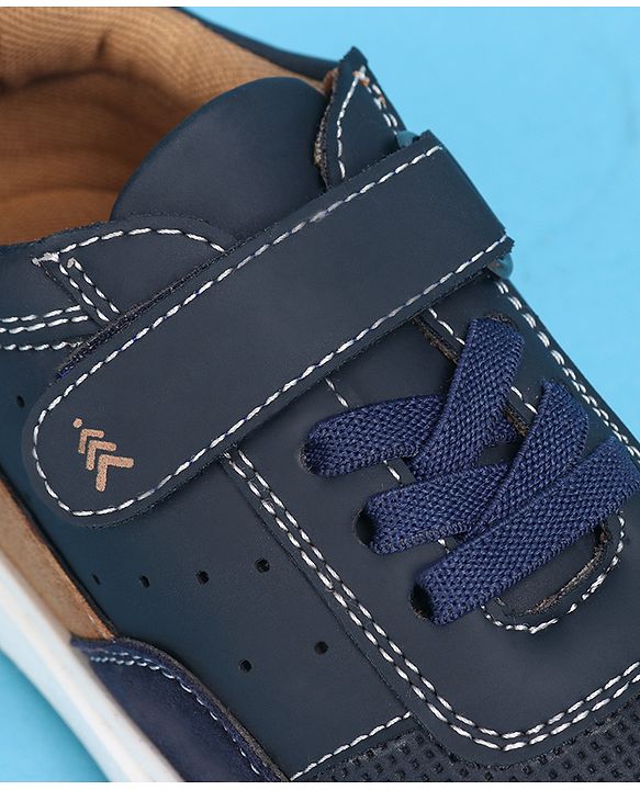 Pine Kids Casual Shoes with Velcro Closure - Navy Blue