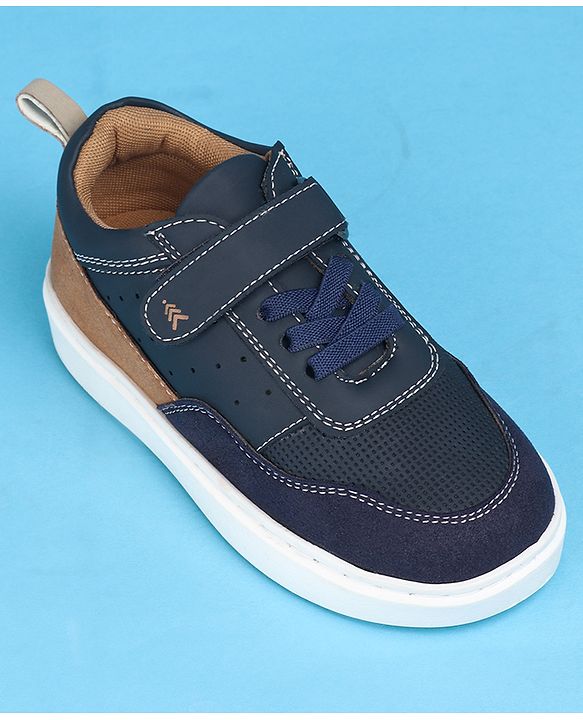 Pine Kids Casual Shoes with Velcro Closure - Navy Blue