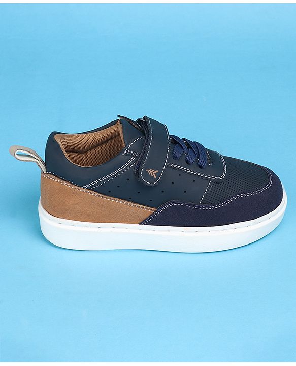 Pine Kids Casual Shoes with Velcro Closure - Navy Blue