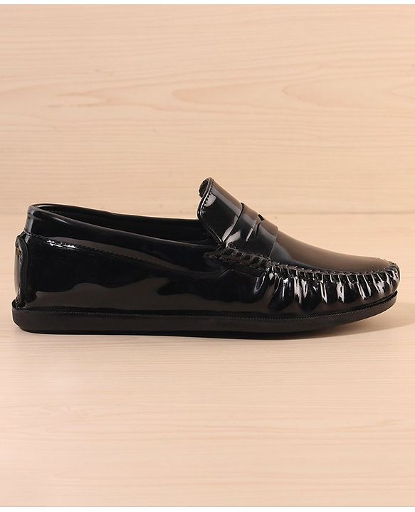 Pine Kids Slip On Loafer Shoes - Black