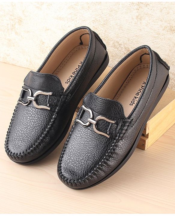 Pine Kids  Slip On Loafer Shoes - Black