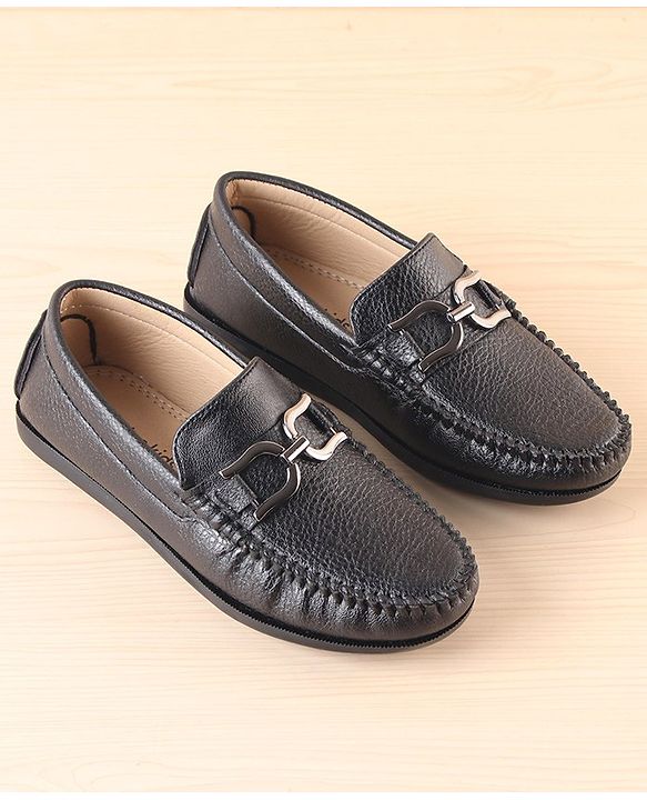 Pine Kids  Slip On Loafer Shoes - Black