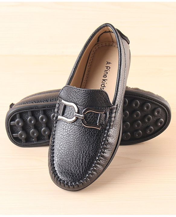 Pine Kids  Slip On Loafer Shoes - Black