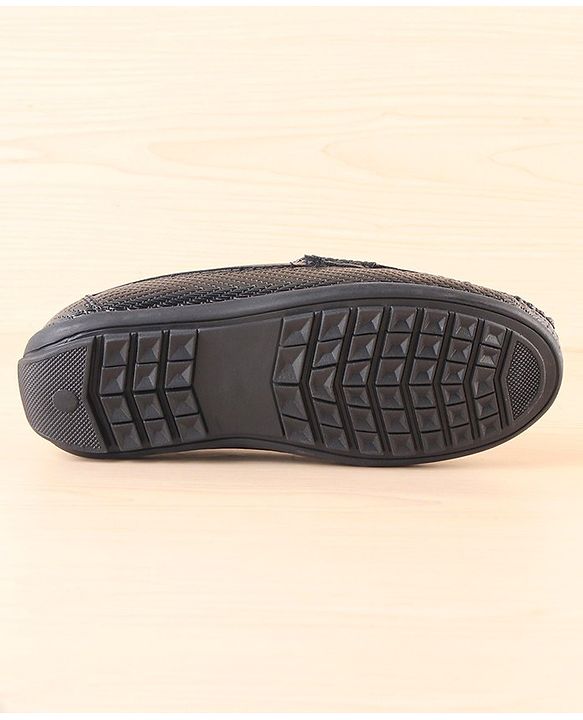 Pine Kids Slip On Loafer Shoes - Black