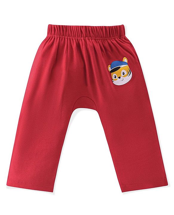 Babyhug Cotton Interlock Knit Full Length Diaper Pant Stripes & Boat Print Pack of 3 - Multicolor