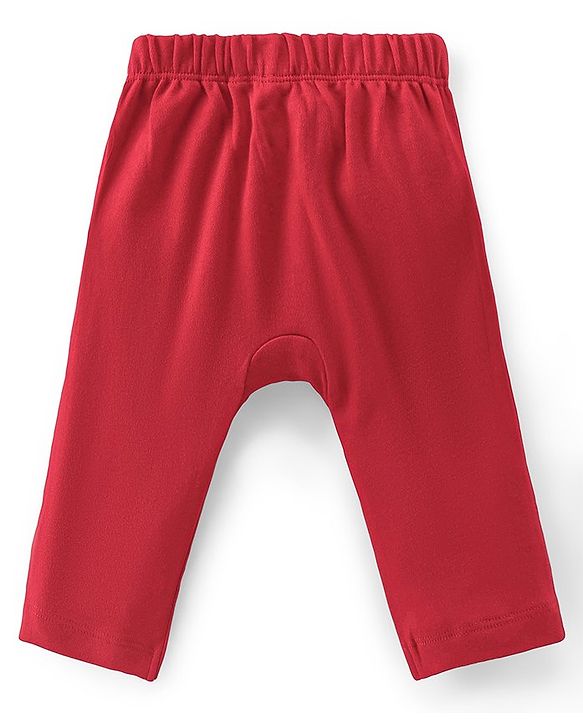 Babyhug Cotton Interlock Knit Full Length Diaper Pant Stripes & Boat Print Pack of 3 - Multicolor