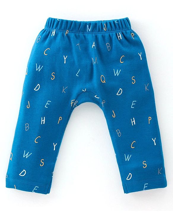 Babyhug 100% Cotton Diaper Legging Alphabet & Star Print Pack of 3 - Red Yellow & Blue