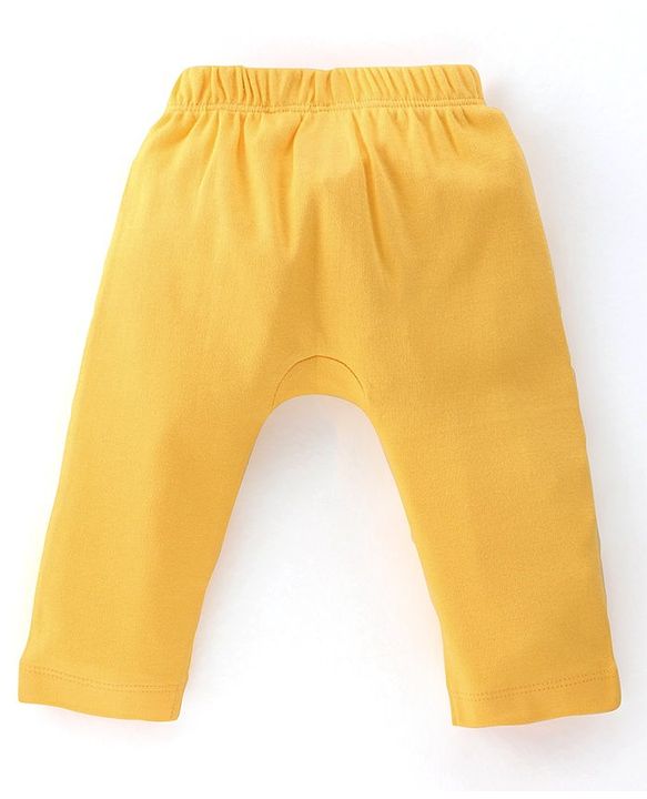 Babyhug 100% Cotton Diaper Legging Alphabet & Star Print Pack of 3 - Red Yellow & Blue