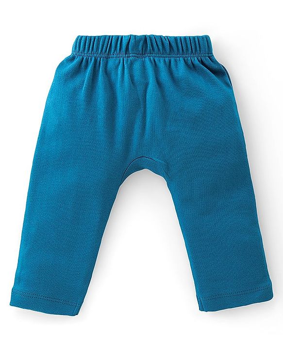Babyhug Cotton Full Length Diaper Pant Stipes & Numbers Print Pack of 3 - Blue & Red