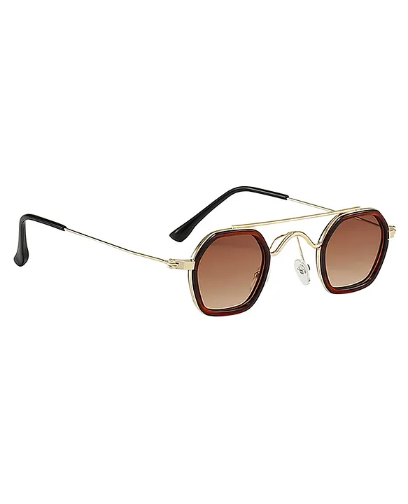 Atomic Brown Vintage Retro Rectangle Small Sunglasses | Atomic Jane Clothing