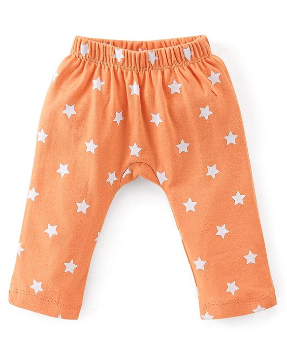 Babyhug Cotton Knit Full Length Diaper Pants Car Print Pack of 3 -Multicolour
