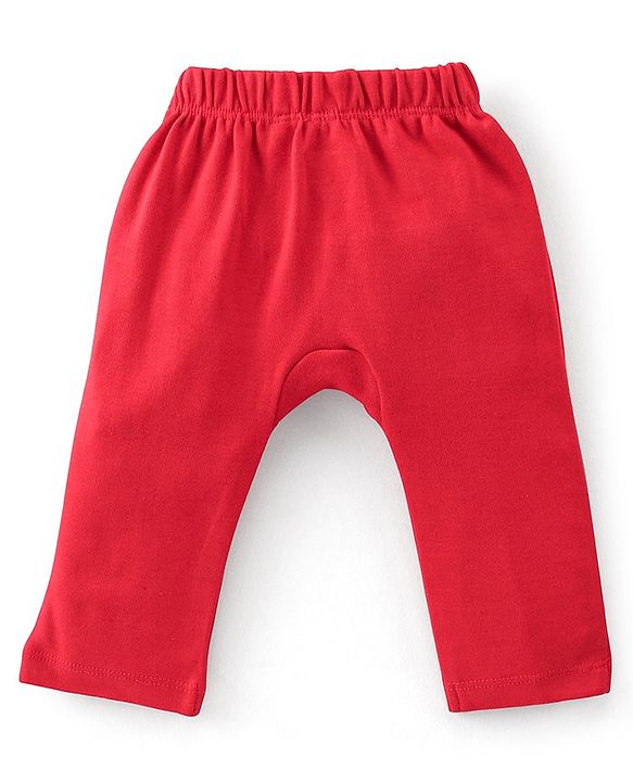 Babyhug Cotton Knit Full Length Diaper Pants Car Print Pack of 3 -Multicolour