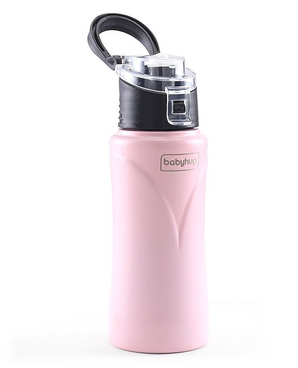 Babyhug Steel Sipper With Flip Cap Pink -  500 ml