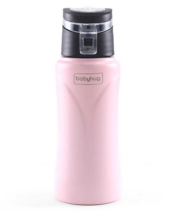 Babyhug Steel Sipper With Flip Cap Pink -  500 ml