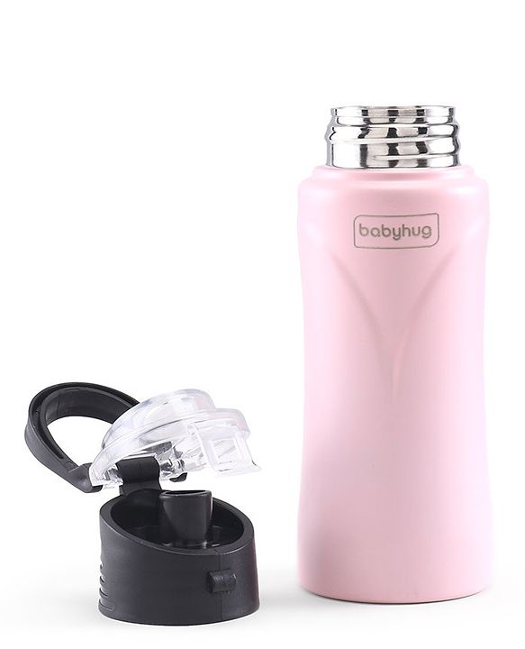 Babyhug Steel Sipper With Flip Cap Pink -  500 ml