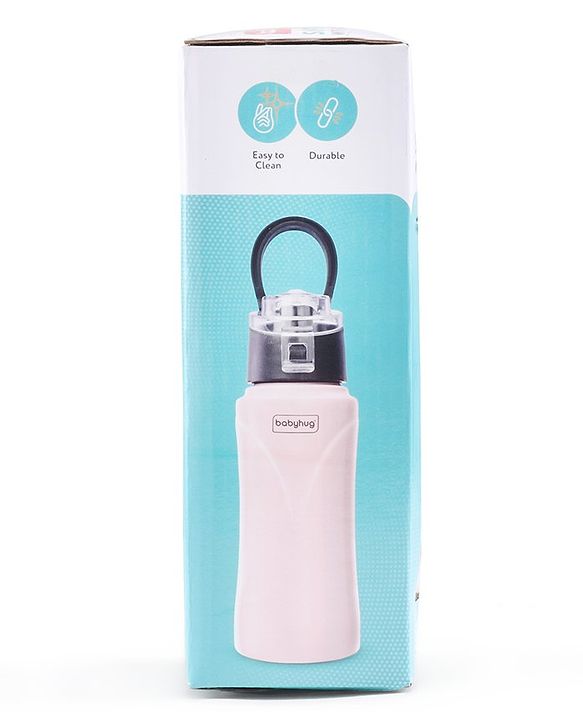 Babyhug Steel Sipper With Flip Cap Pink -  500 ml