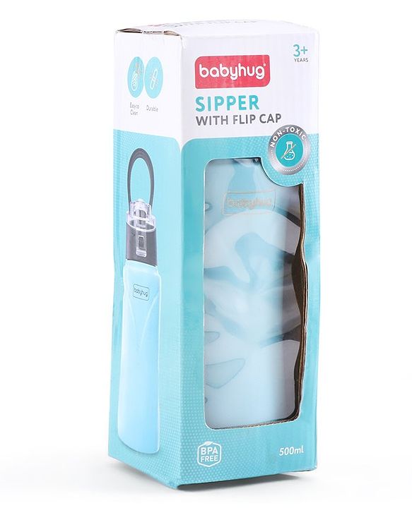 Babyhug Steel Sipper With Flip Cap Pink -  500 ml