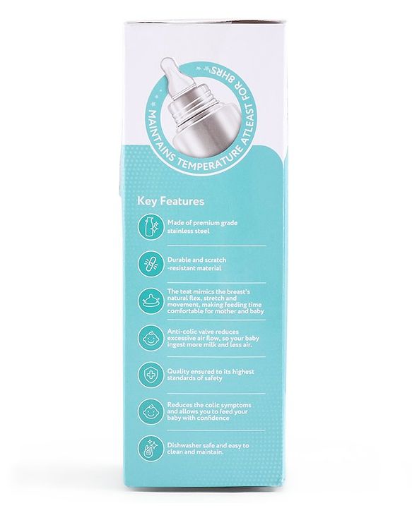 Babyhug Insulated Steel Feeding Bottle - 300 ml