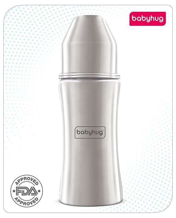 Babyhug Steel Feeding Bottle - 250 ml