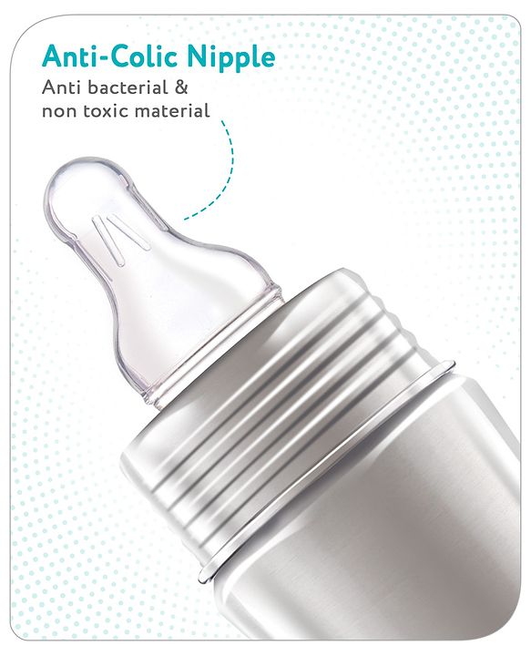 Babyhug Steel Feeding Bottle - 250 ml