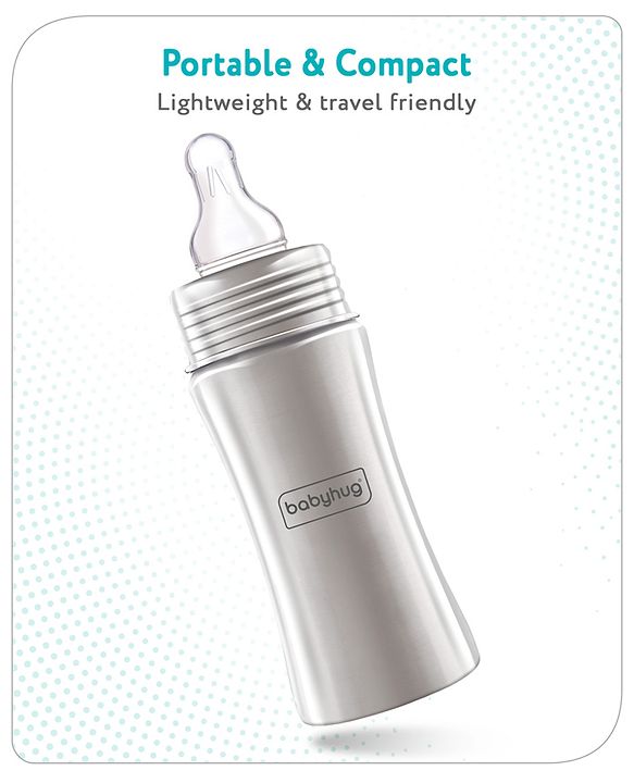 Babyhug Steel Feeding Bottle - 250 ml