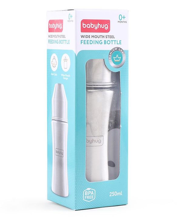 Babyhug Steel Feeding Bottle - 250 ml