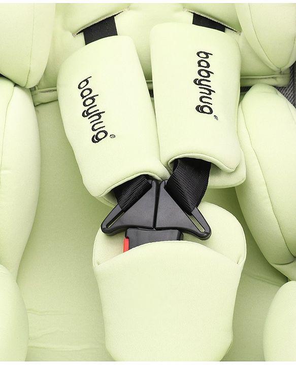 Babyhug Onyx Elite Car Seat cum Carry Cot with Rocking Base and aluminium handle - Grey & Green